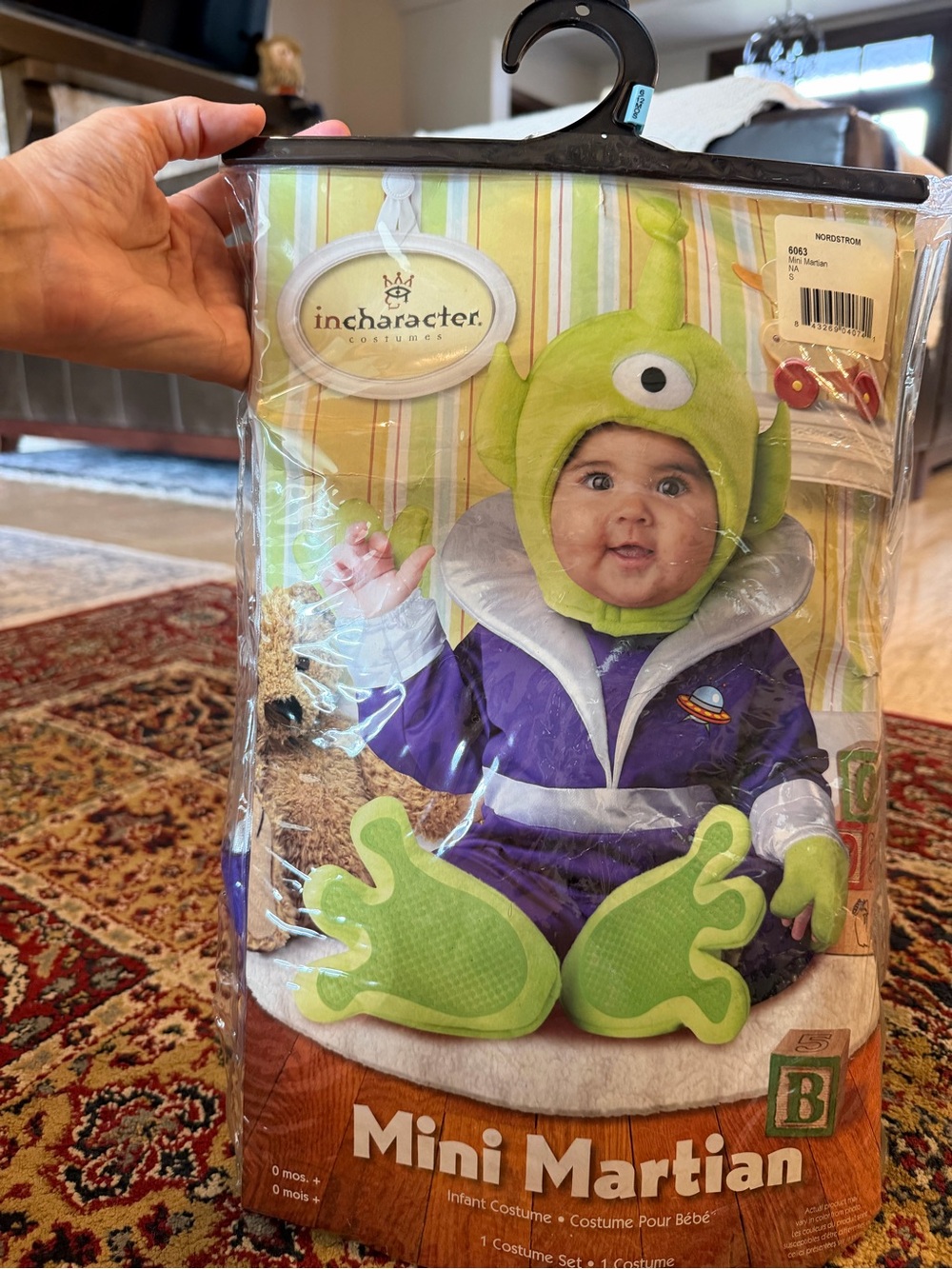 Nordstrom Green & Purple Mini Martian Costume